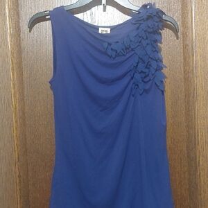 Elegant Blue Sleeveless Top